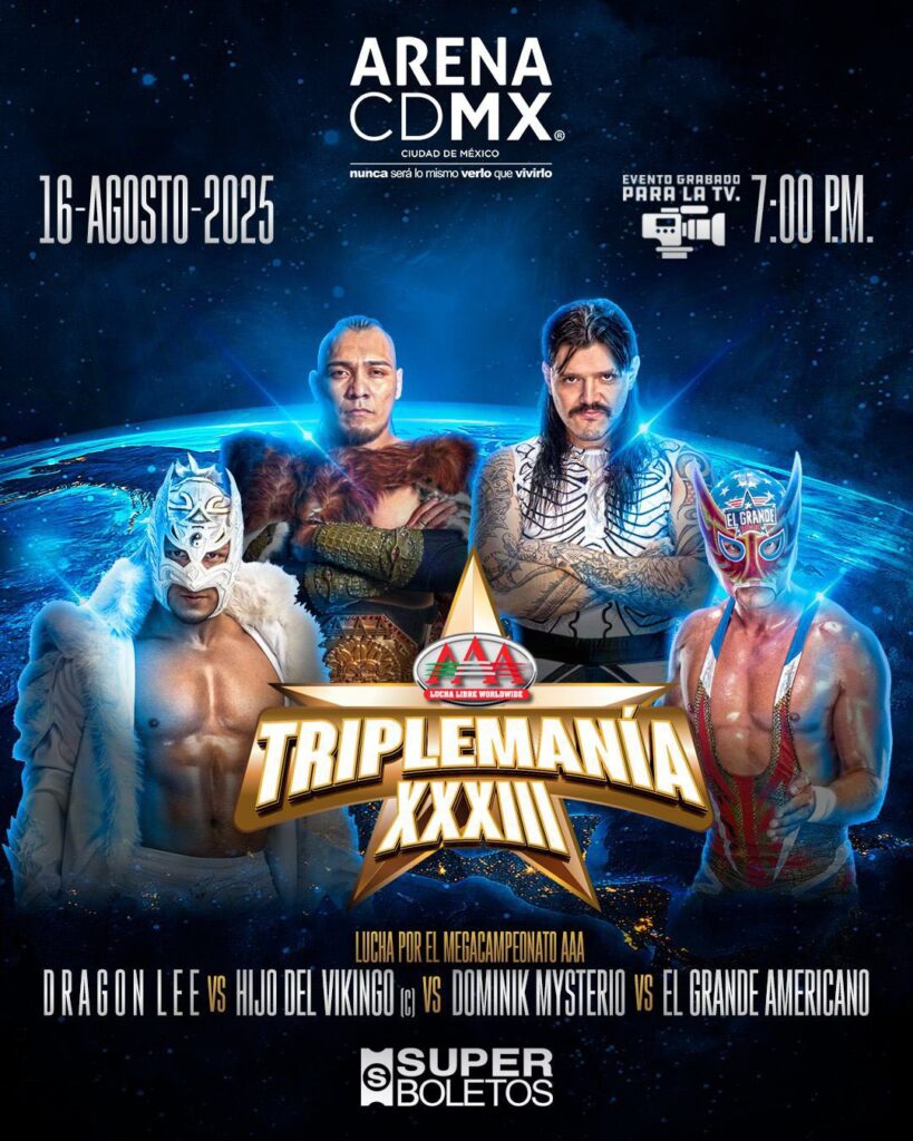 Triplemanía XXXIII: la supercartelera de lucha libre que llegará el 16 de agosto a la Arena CDMX
